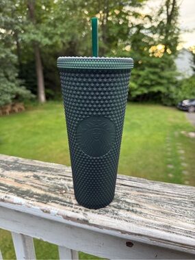 💚💚NWT STARBUCKS DARK GREEN LIMITED EDITION BUMPY TUMBLER